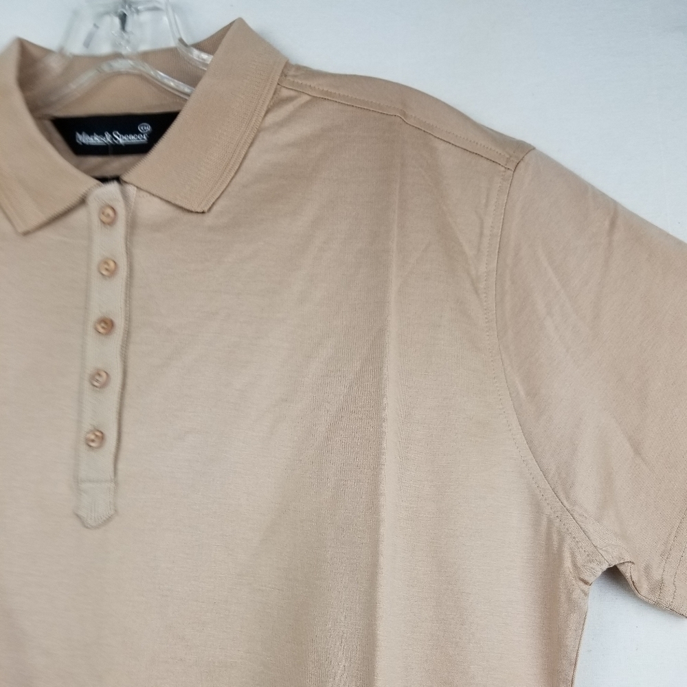 New Marks & Spencer Polo Golf Tennis Shirt Moisture Wicking Cotton Classic M - Picture 4 of 10